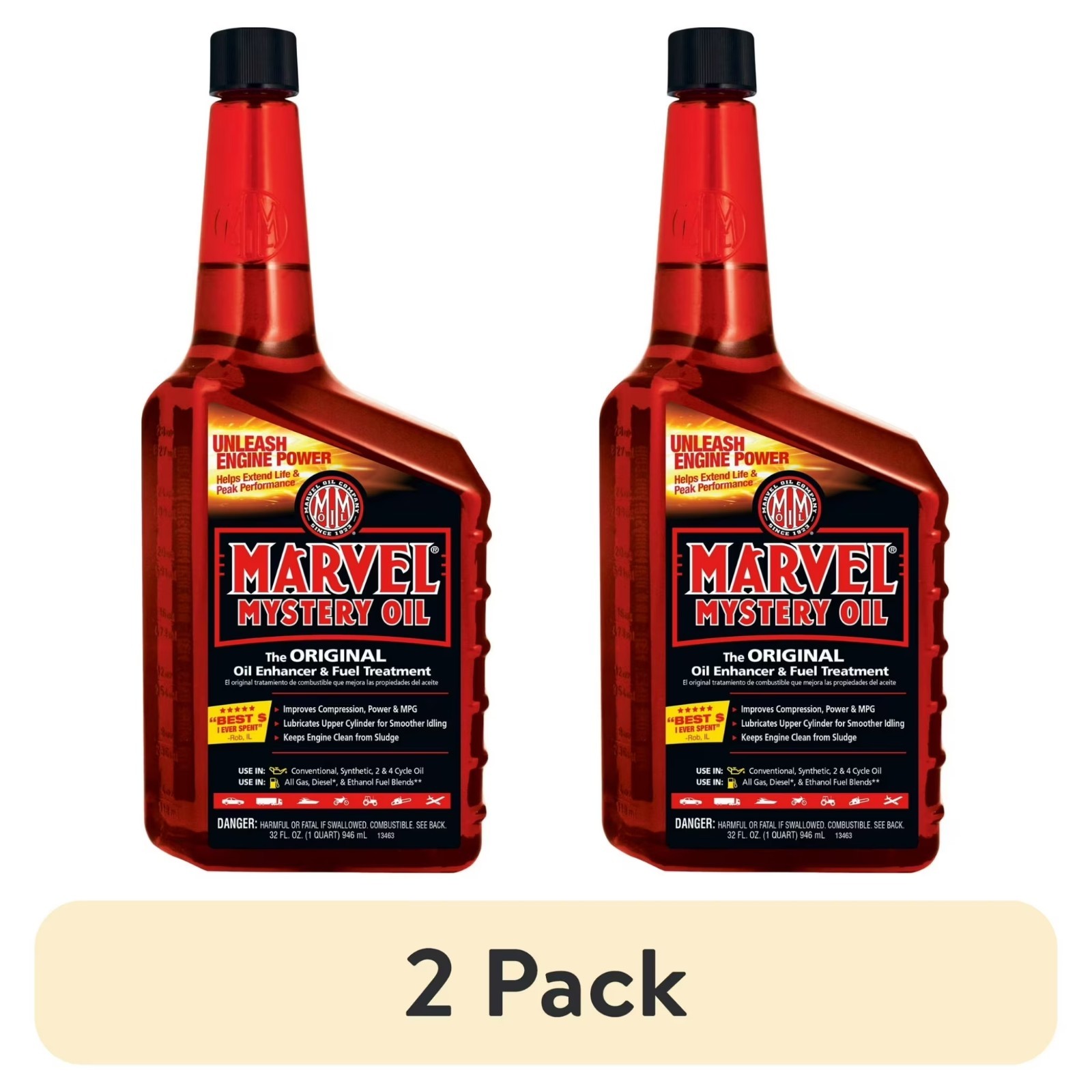 New Marvel Mystery Oil - Oil Enhancer and Fuel Treatment, 32 Oz. 2 Pack New Marvel Mystery Oil - Oil Enhancer and Fuel Treatment, 32 Oz. 2 Pack