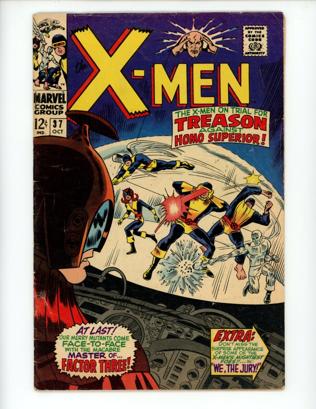 Uncanny X-Men #37 Comic Book 1967 VG/FN Cyclops 1st App Mutant Master