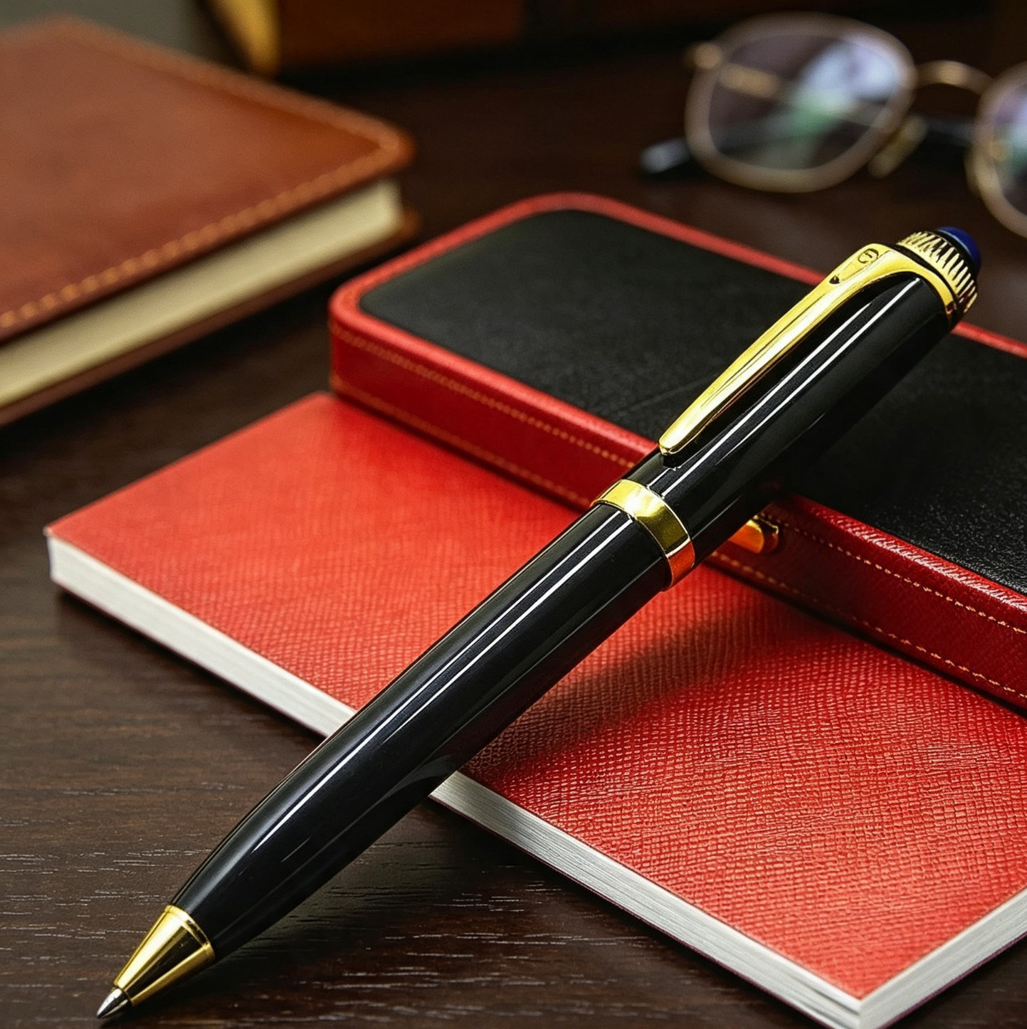 Luxury Black Gold Ballpoint Pen VIP Gift Box New Elegant Executive Pen Luxury Black Gold Ballpoint Pen VIP Gift Box New Elegant Executive Pen