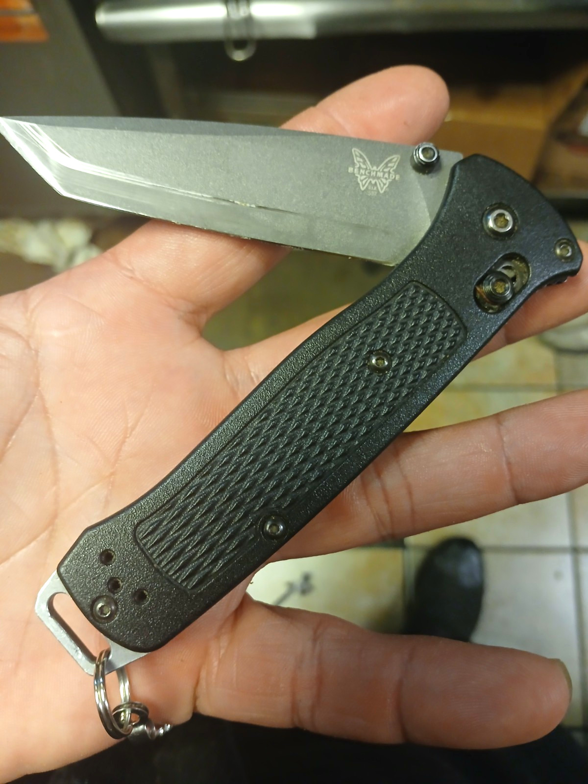Benchmade Bailout 537 Black Aluminum Handle Axis Lock Tanto Manual Pocketknife Benchmade Bailout 537 Black Aluminum Handle Axis Lock Tanto Manual Pocketknife