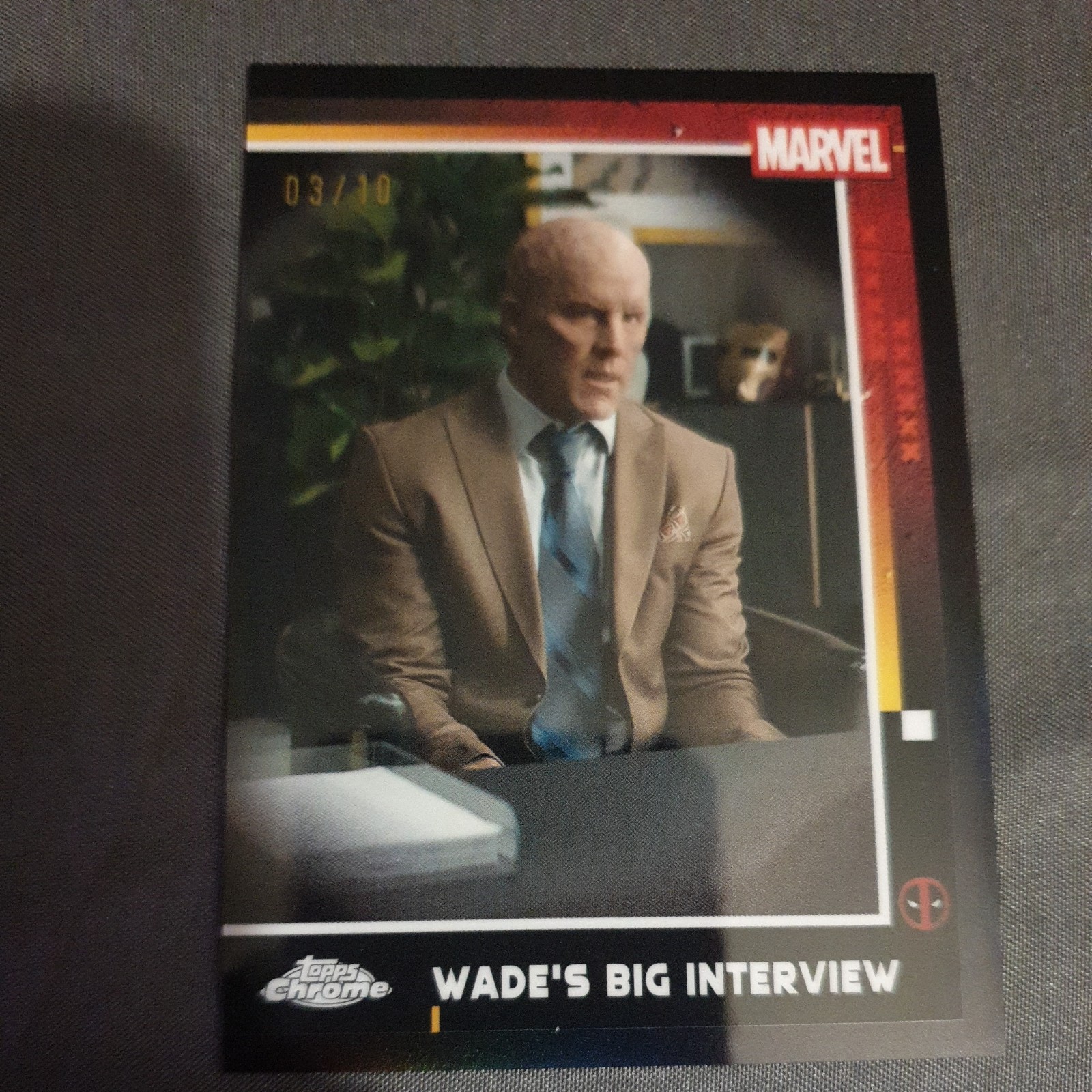 2025 topps chrome deadpool Wade's Big Interview Card 55. Black Refractor 3/10 2025 topps chrome deadpool Wade's Big Interview Card 55. Black Refractor 3/10