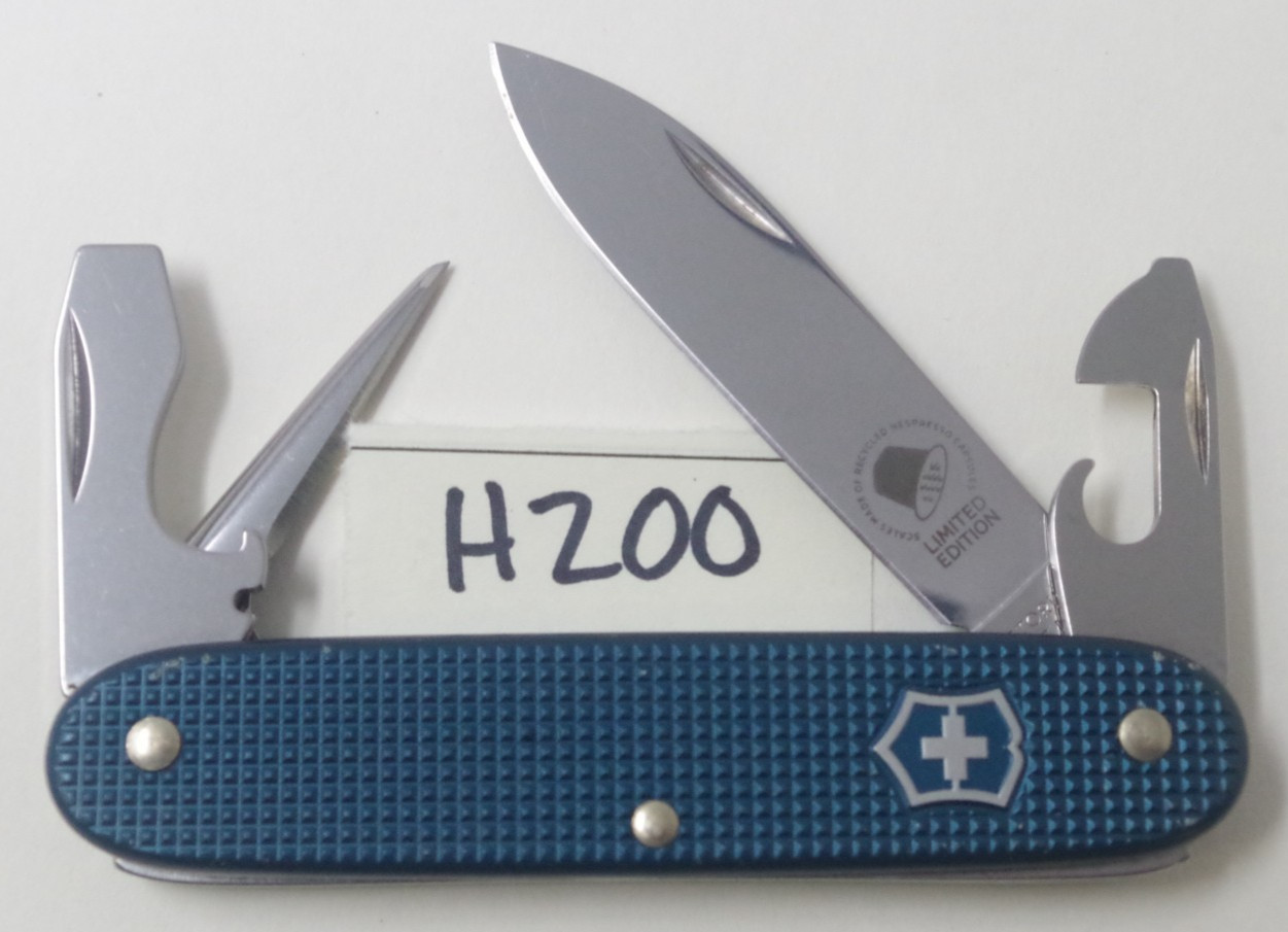 Blue Nespresso Le Dharken Victorinox Pioneer Limited Edition Knife - TSA Auction Blue Nespresso Le Dharken Victorinox Pioneer Limited Edition Knife - TSA Auction