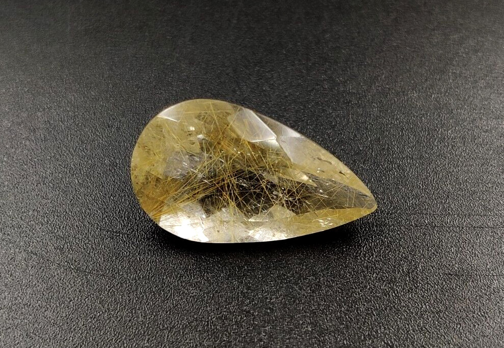 9.40 Ct Rutilated Quartz Loose Gemstone Faceted Cut W54 9.40 Ct Rutilated Quartz Loose Gemstone Faceted Cut W54