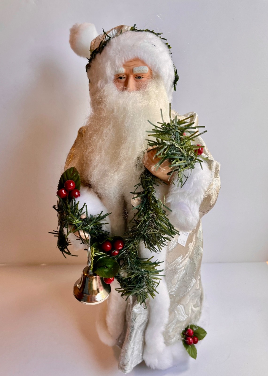 Victorian White Father Christmas tree topper or decor, nice condition Victorian White Father Christmas tree topper or decor, nice condition