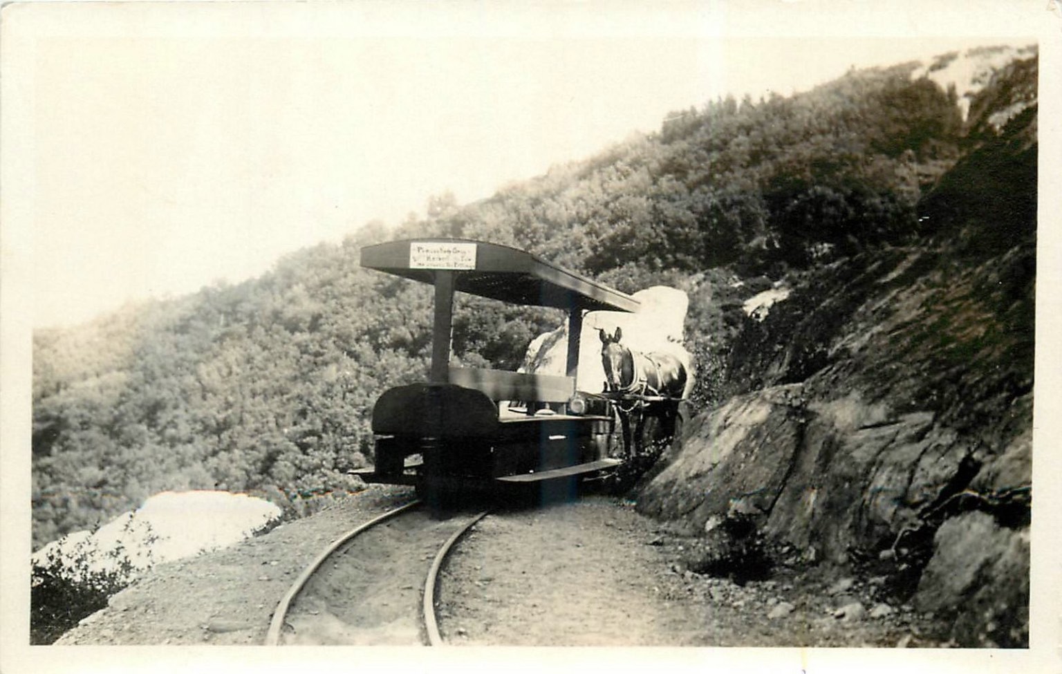 1920s Mount Lowe CA One Man One Mule Railway RPPC Vintage Postcard 1920s Mount Lowe CA One Man One Mule Railway RPPC Vintage Postcard