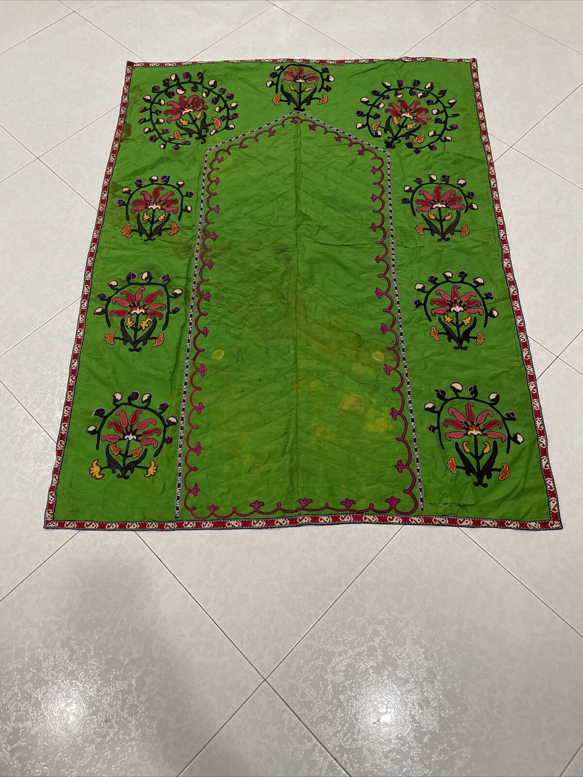 Antique Middle Eastern Suzani Textile, 54”x40