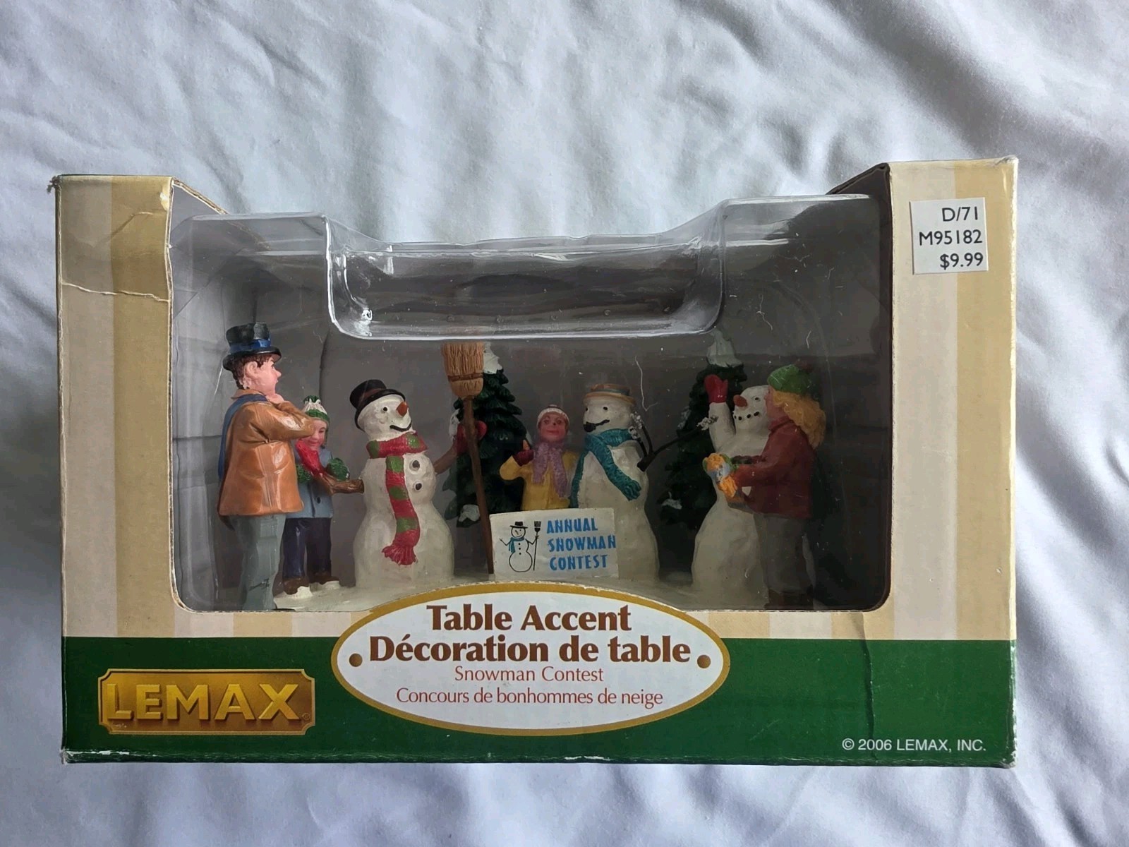 2006 LEMAX VILLAGE COLLECTION "SNOWMAN CONTEST" FIGURE TABLE ACCENT