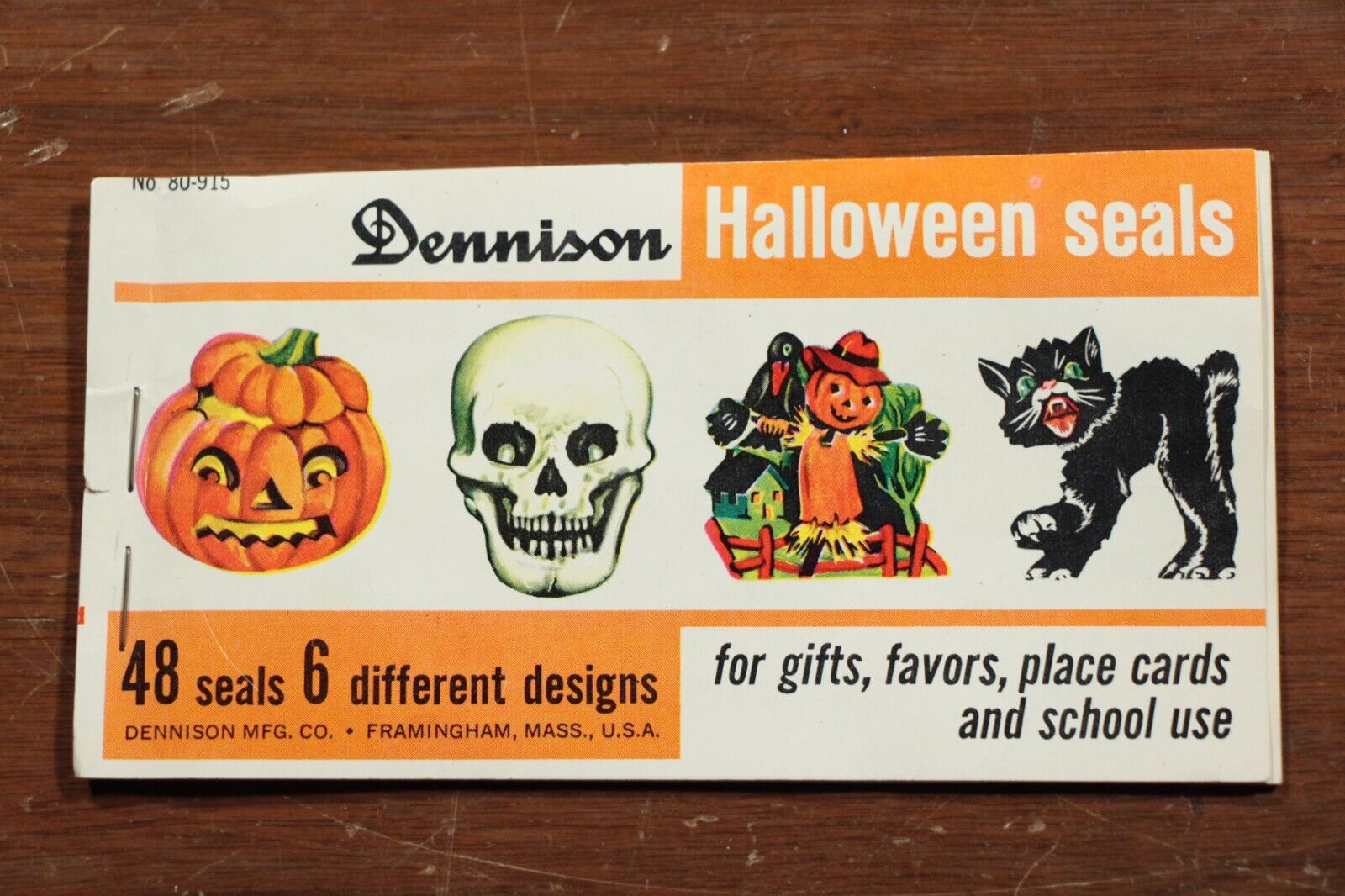 Vintage Dennison Halloween Seals Stickers