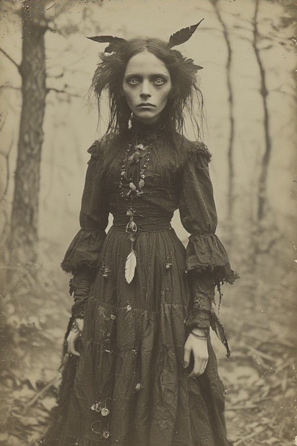 Appalachian Witch Vintage Portrait 4x6 Photo Appalachian Witch Vintage Portrait 4x6 Photo