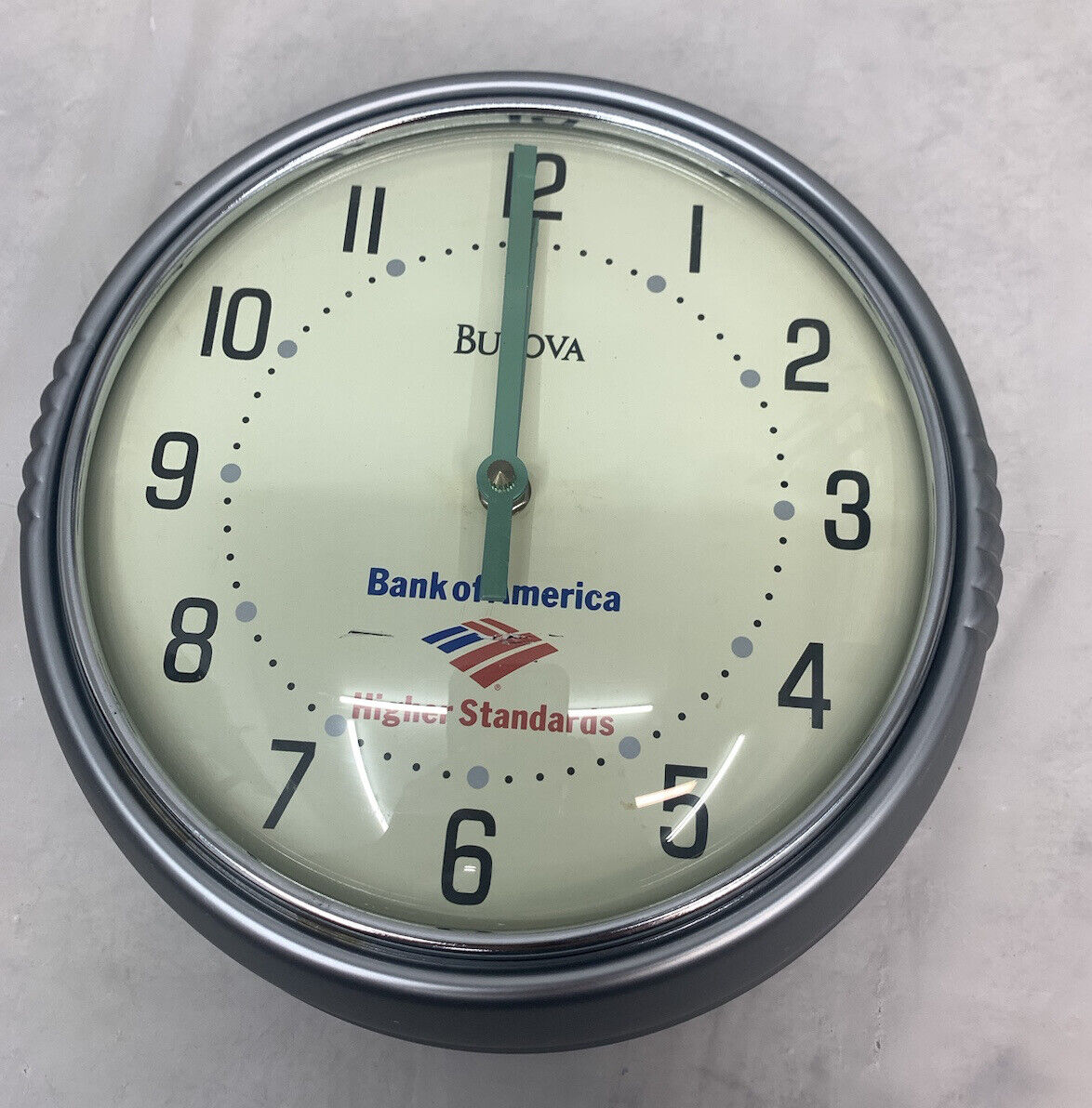 bulova bank of america wall clock