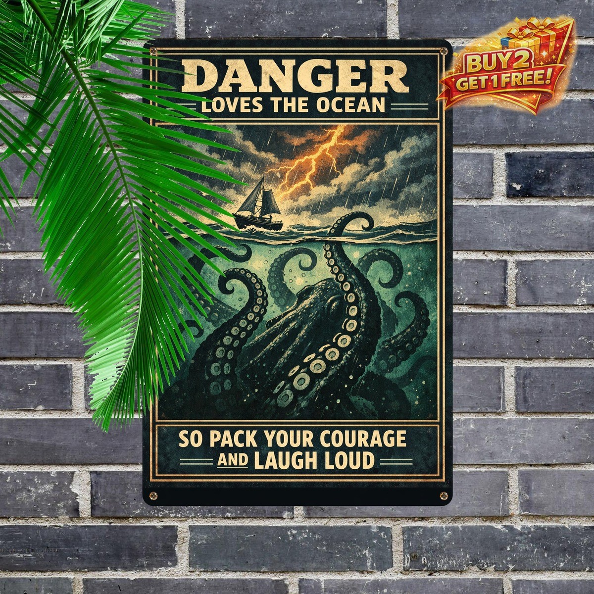 Funny Octopus Everything Will Kill You Bathroom Quote Tin Sign 8x12 Decor Funny Octopus Everything Will Kill You Bathroom Quote Tin Sign 8x12 Decor