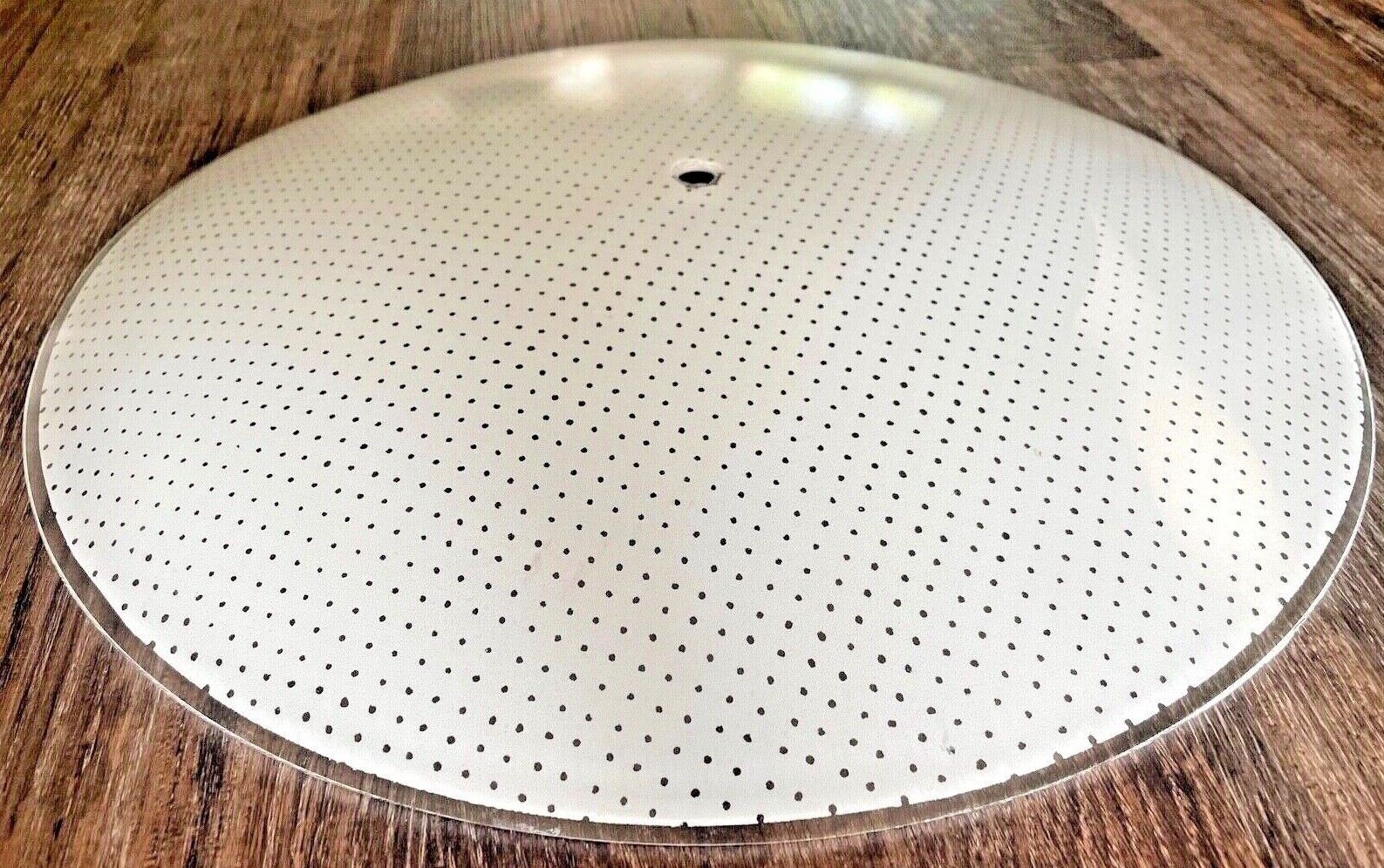 VINTAGE 15" ROUND Glass CEILING Light WHITE DOTS SHADE Replacement NEW 81805 VINTAGE 15" ROUND Glass CEILING Light WHITE DOTS SHADE Replacement NEW 81805