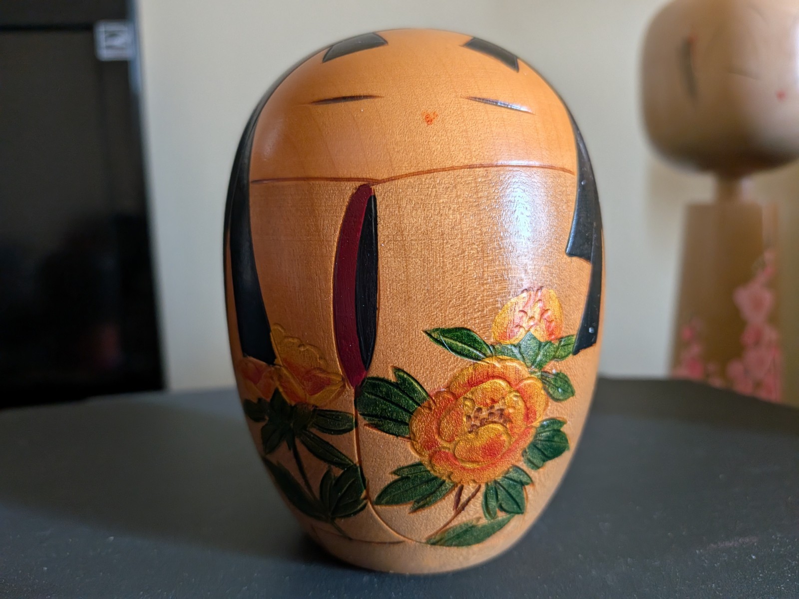 Vintage Creative Sosaku  Japanese Kokeshi by Sato Suigai 4.25" Handcrafted Wood