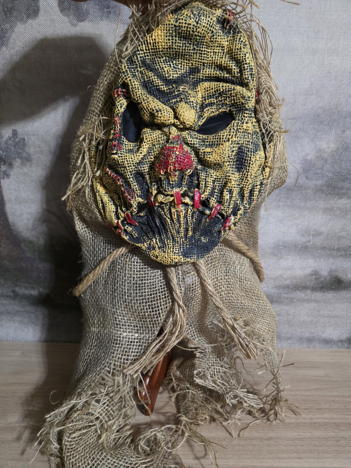 Burlap Scarecrow Mask. EVIL CLOWN HALLOWEEN MASK. Spirit Halloween. Lot of 2. Burlap Scarecrow Mask. EVIL CLOWN HALLOWEEN MASK. Spirit Halloween. Lot of 2.