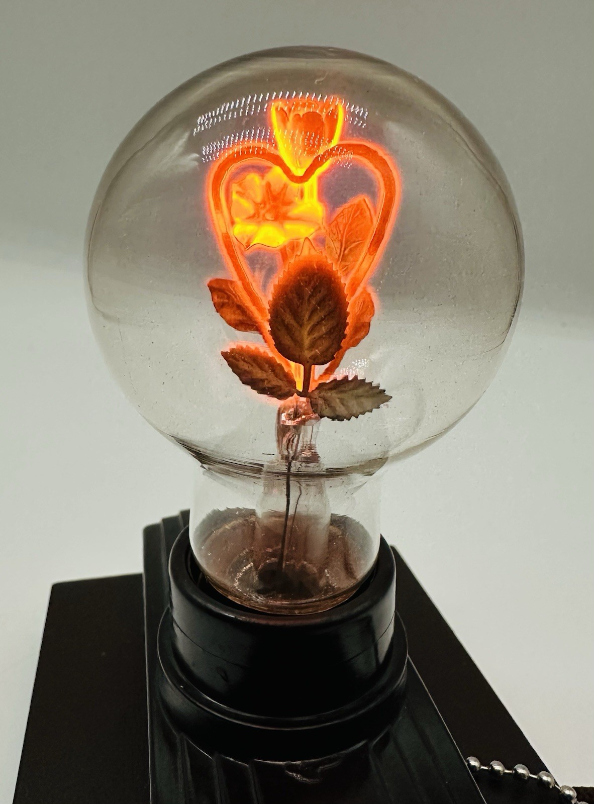 Antique Aerolux Rose & Morning Glory Flower Light Bulb Art Deco Night Light VTG Antique Aerolux Rose & Morning Glory Flower Light Bulb Art Deco Night Light VTG