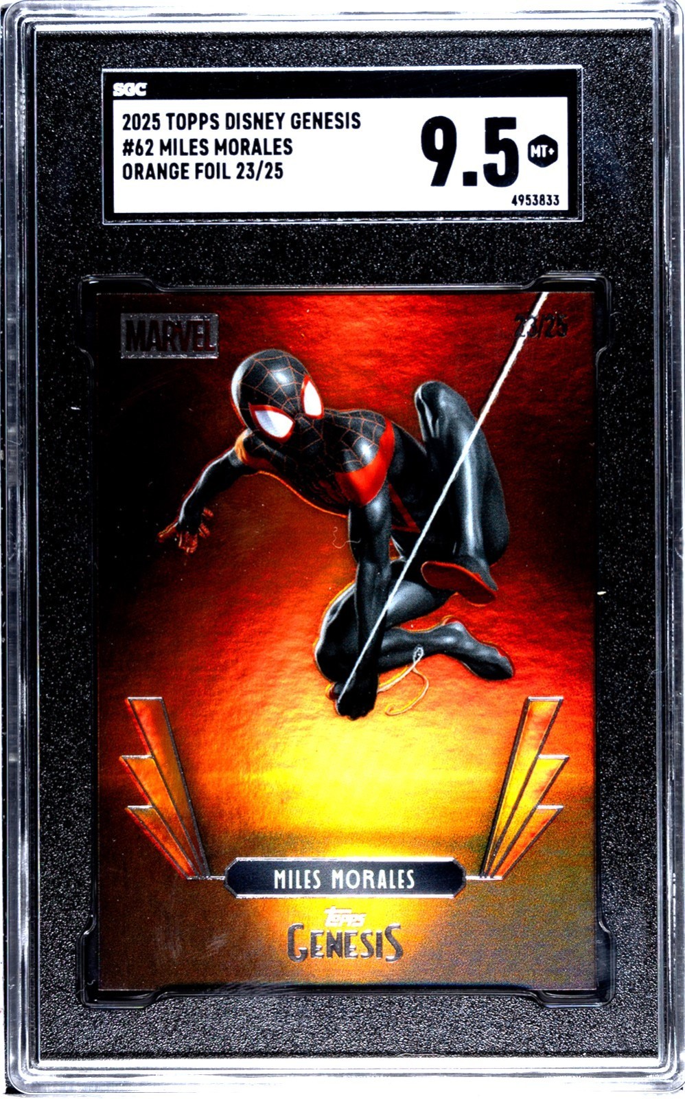 2025 Topps Genesis Miles Morales #/25 SGC 9.5 2025 Topps Genesis Miles Morales #/25 SGC 9.5