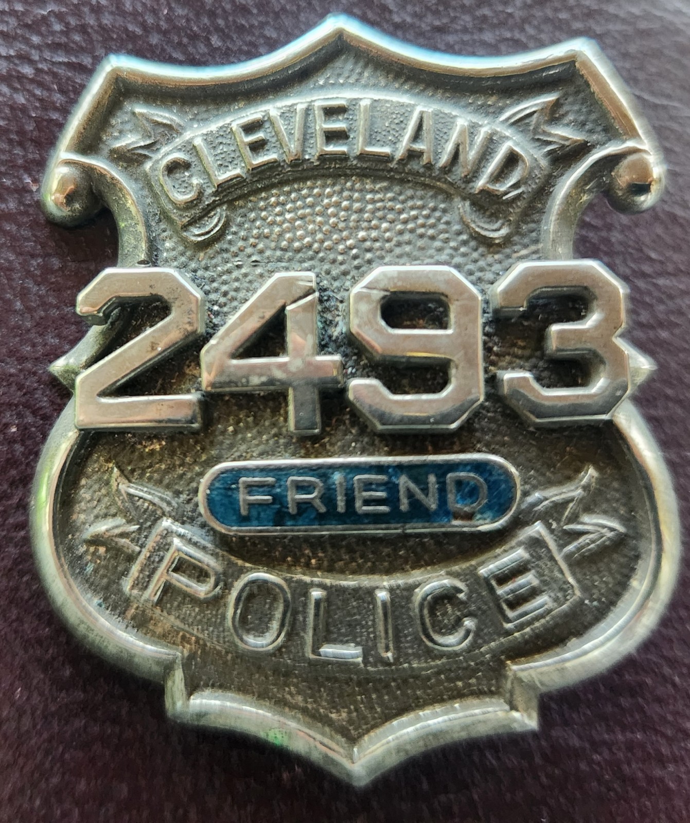 Vintage 1970's Cleveland Police FRIEND Badge. Vintage 1970's Cleveland Police FRIEND Badge.