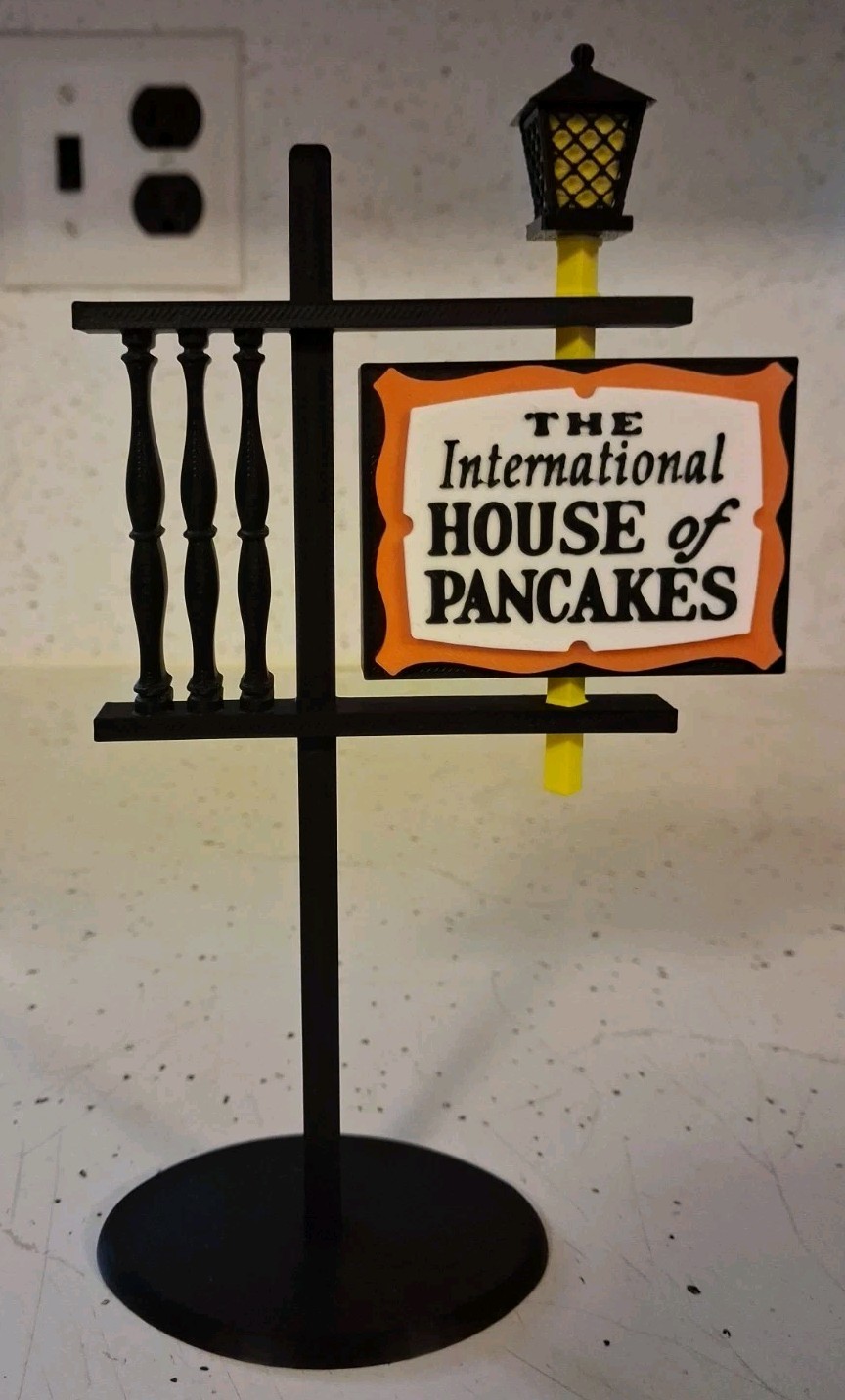 IHOP Restaurant Vintage 1960s Miniature Replica Sign Diorama Display 7.5" 