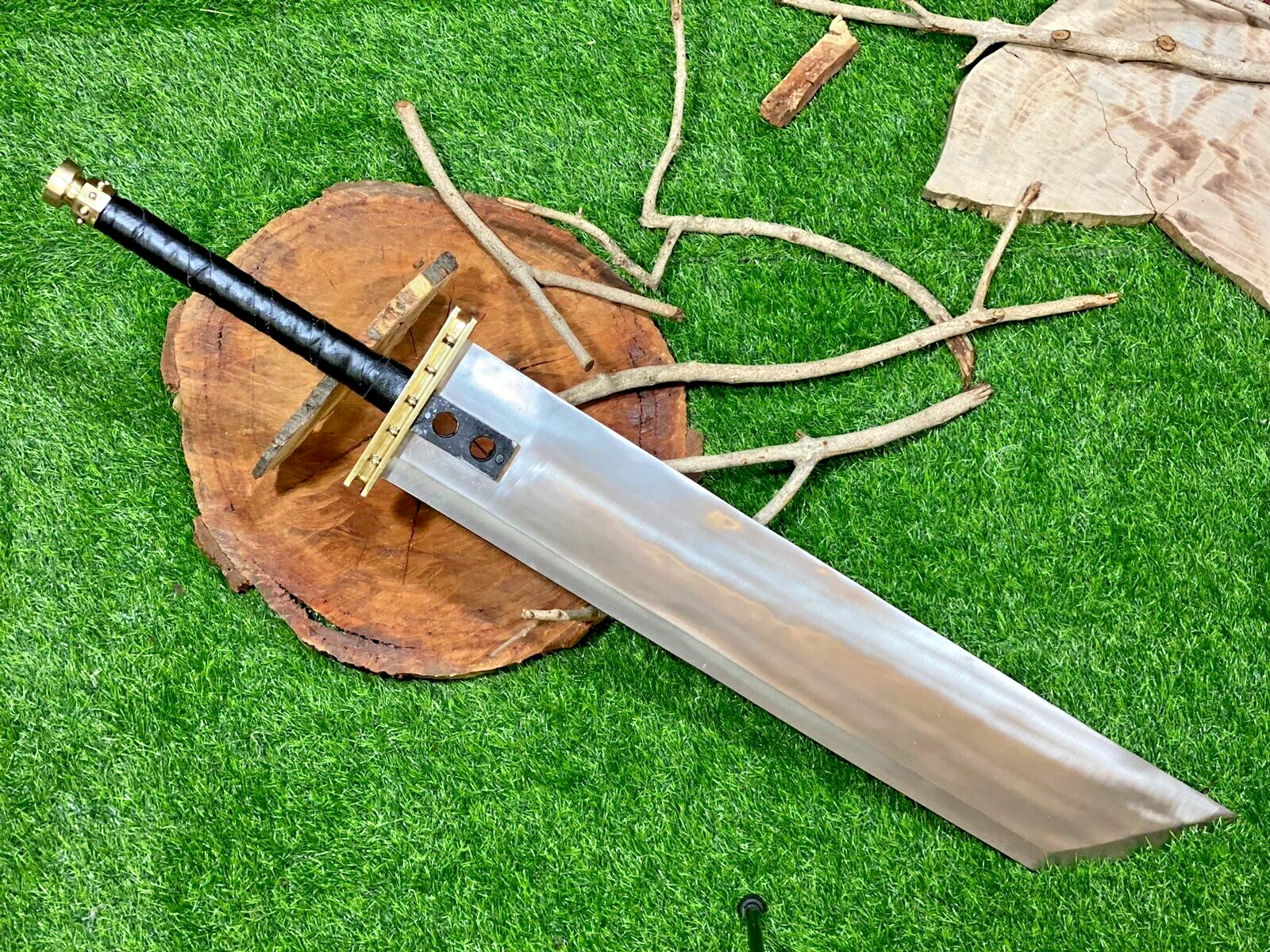 A BEAUTIFULL CUSTOM HANDMADE -42" HIGH CARBON STEEL HUNTING LONG KATANA SWORD A BEAUTIFULL CUSTOM HANDMADE -42" HIGH CARBON STEEL HUNTING LONG KATANA SWORD