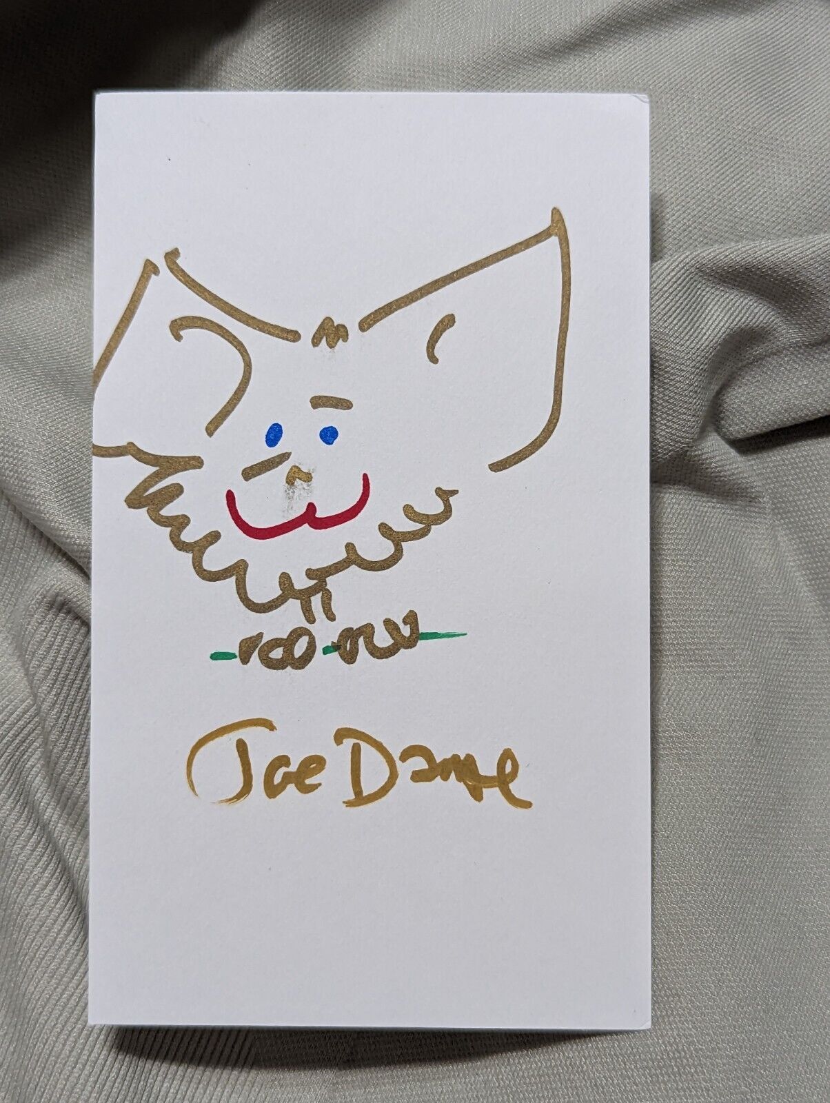 Joe Dante Gemlins Autograph Hand Drawn Sketch  See Description 