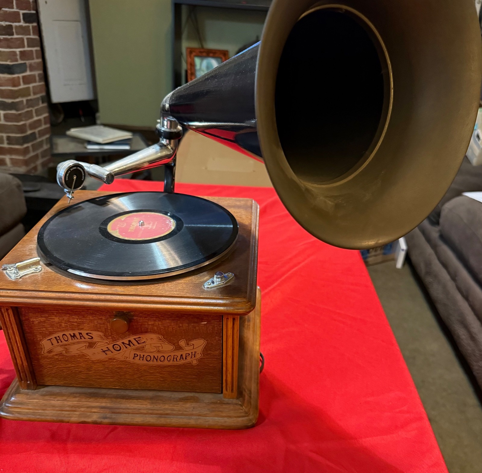 Vintage Thomas Home Phonograph—Beautiful Replica—estate sale find Vintage Thomas Home Phonograph—Beautiful Replica—estate sale find