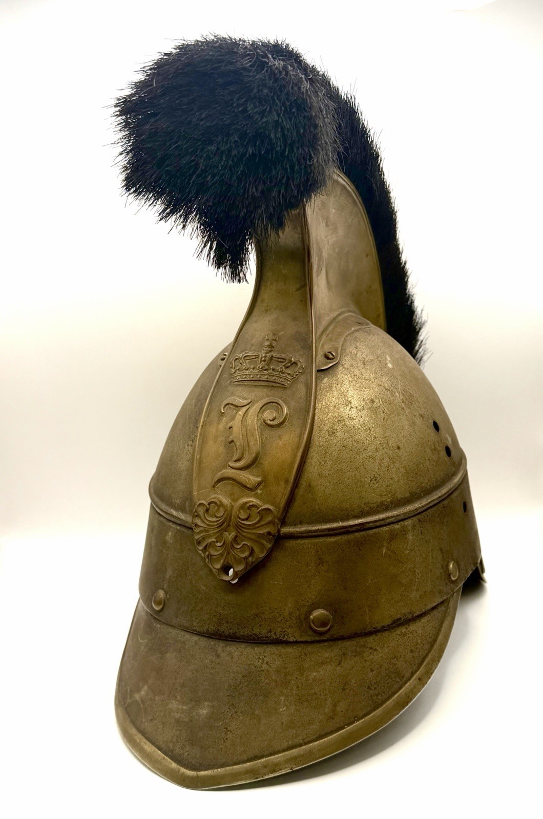 Bavarian M1845 Helmet King Ludwig Il Stamped 11th Cuirassier 5th Escadron Bavarian M1845 Helmet King Ludwig Il Stamped 11th Cuirassier 5th Escadron