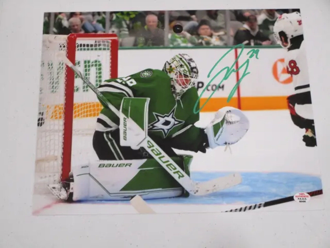 Jake Oettinger of the Dallas Stars signed autographed 8x10 photo PAAS COA 496