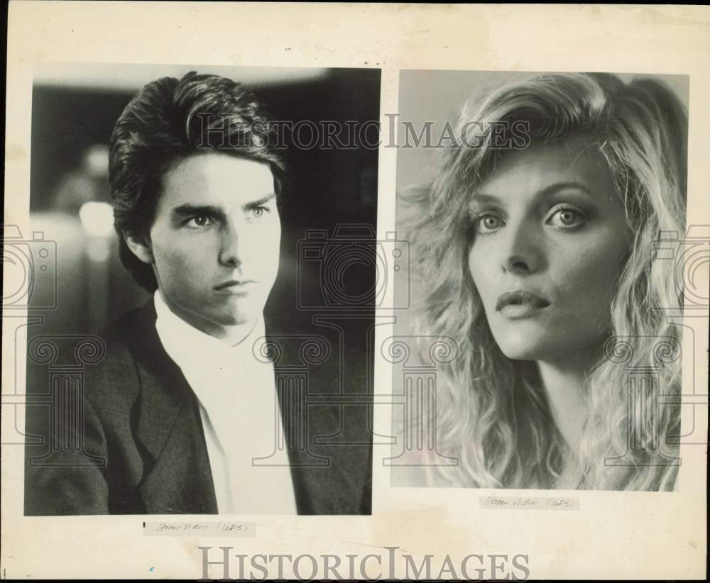 1990 Press Photo Actors Tom Cruise & Michelle Pfeiffer - lrb38870