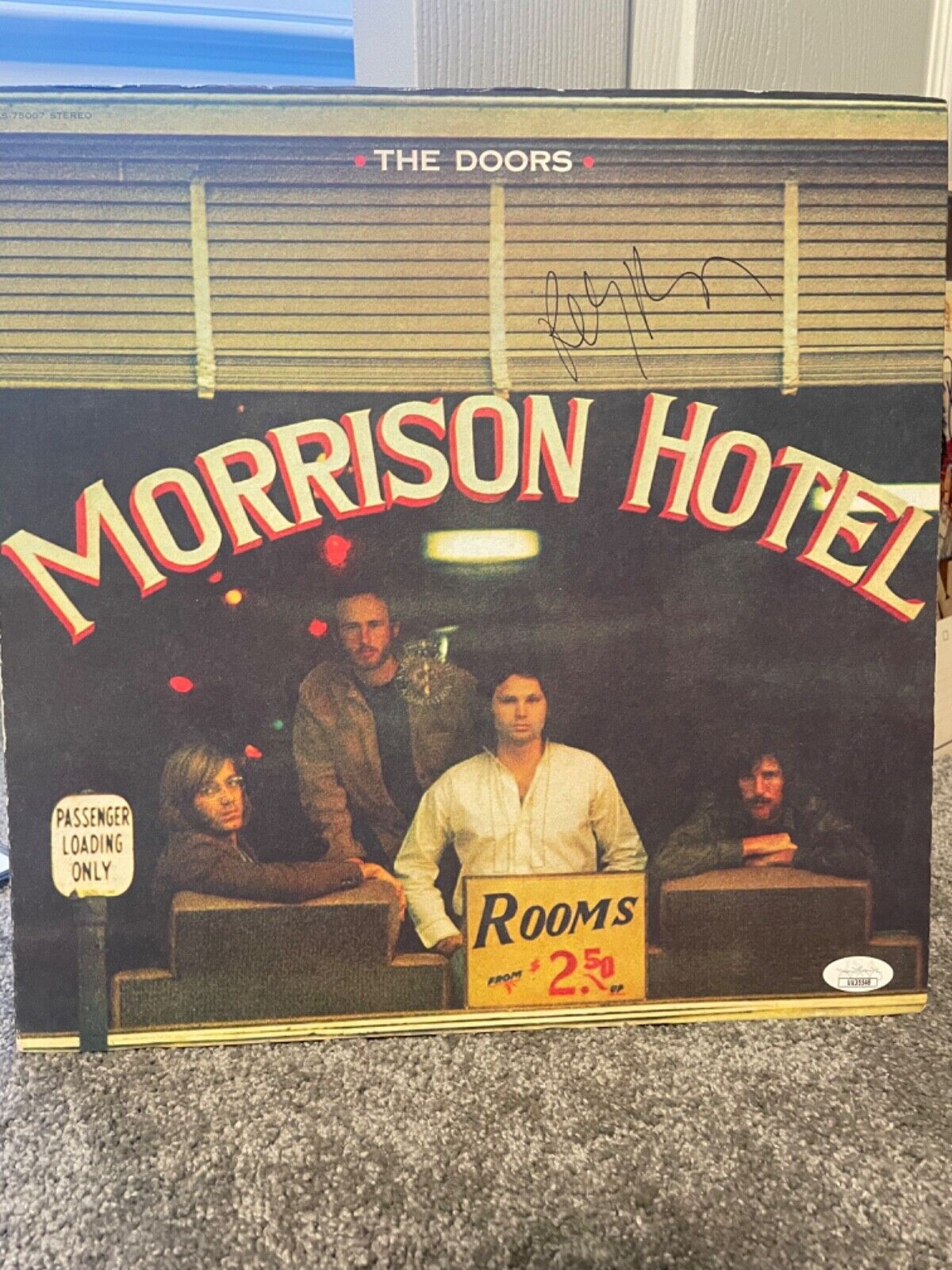Robby Krieger signed JSA COA The Doors record album 1970 Morrison Hotel Jim psa