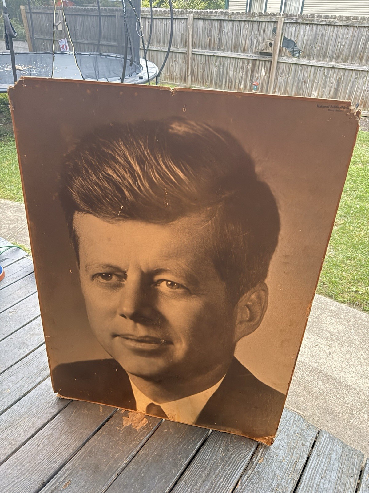 Vintage John F. Kennedy JFK 30x41 Mounted Political Portrait Display Sign 452L Vintage John F. Kennedy JFK 30x41 Mounted Political Portrait Display Sign 452L