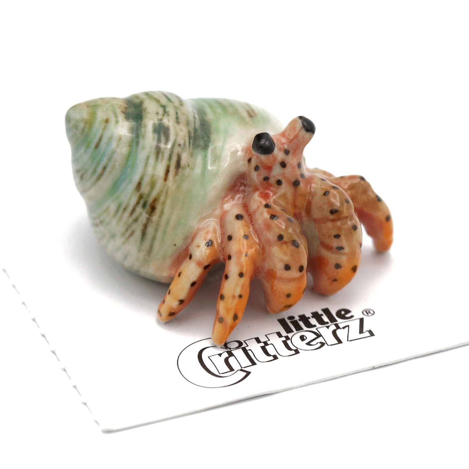 Little Critterz Multicolor Crab "Hermit" Reptile - Miniature Porcelain Figurine Little Critterz Multicolor Crab "Hermit" Reptile - Miniature Porcelain Figurine