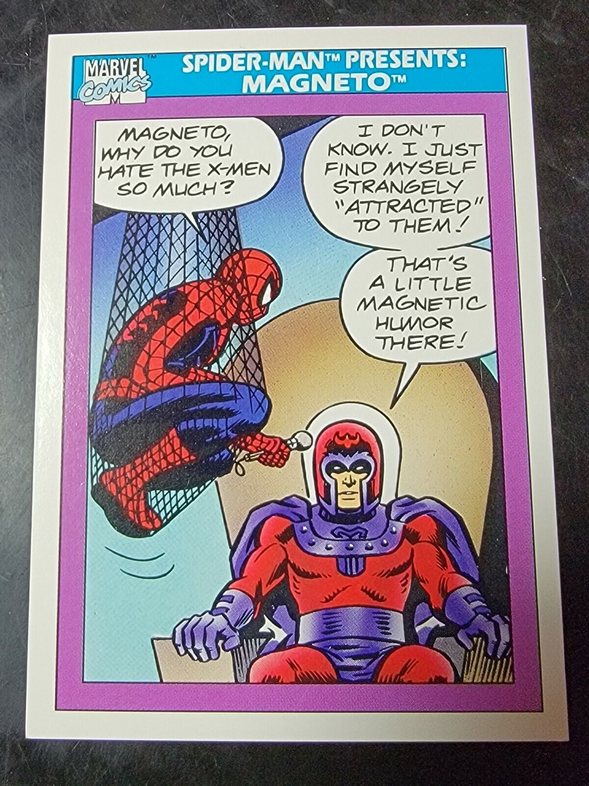 1990 Impel Marvel Comics #156 Spider-Man: Magneto *BUY 2 GET 1 FREE*