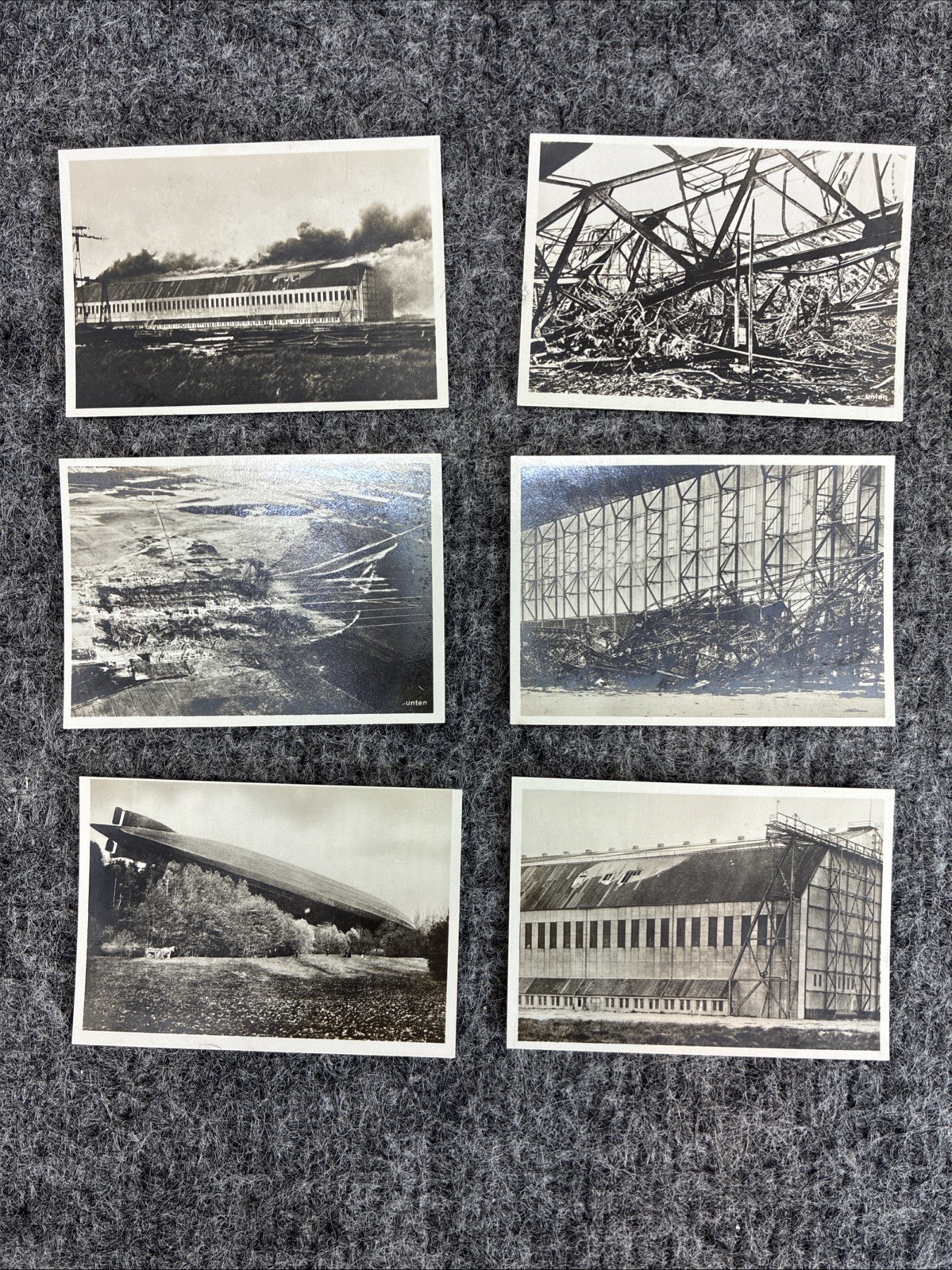 Vtg 1930s Zeppelin Weltfarhten Real Photo Card Lot WWI Airship Wreck Tondern Vtg 1930s Zeppelin Weltfarhten Real Photo Card Lot WWI Airship Wreck Tondern