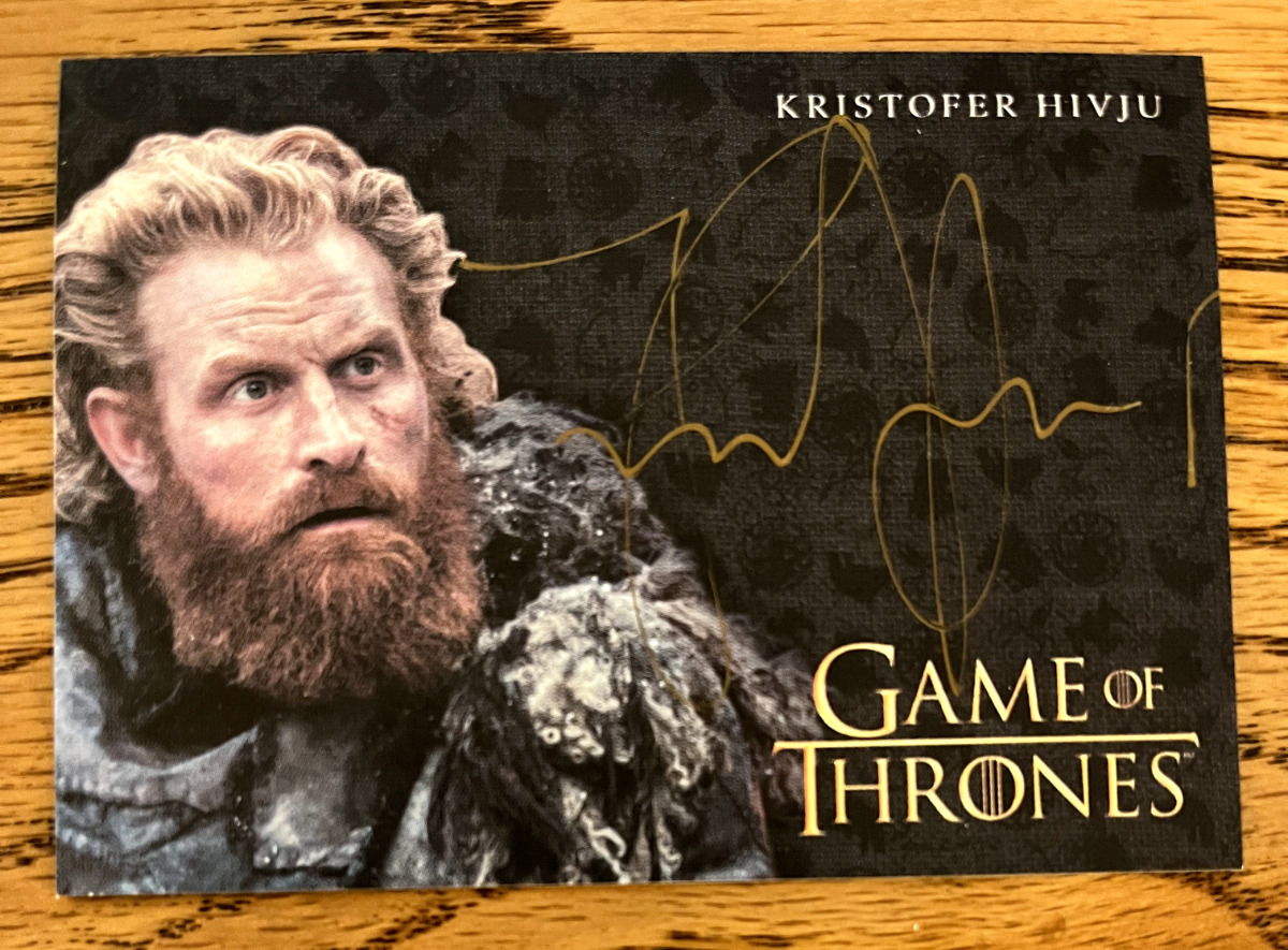 Game of Thrones Inflexions Gold Kristofer Hivju as Tormund Giantsbane Gold Auto
