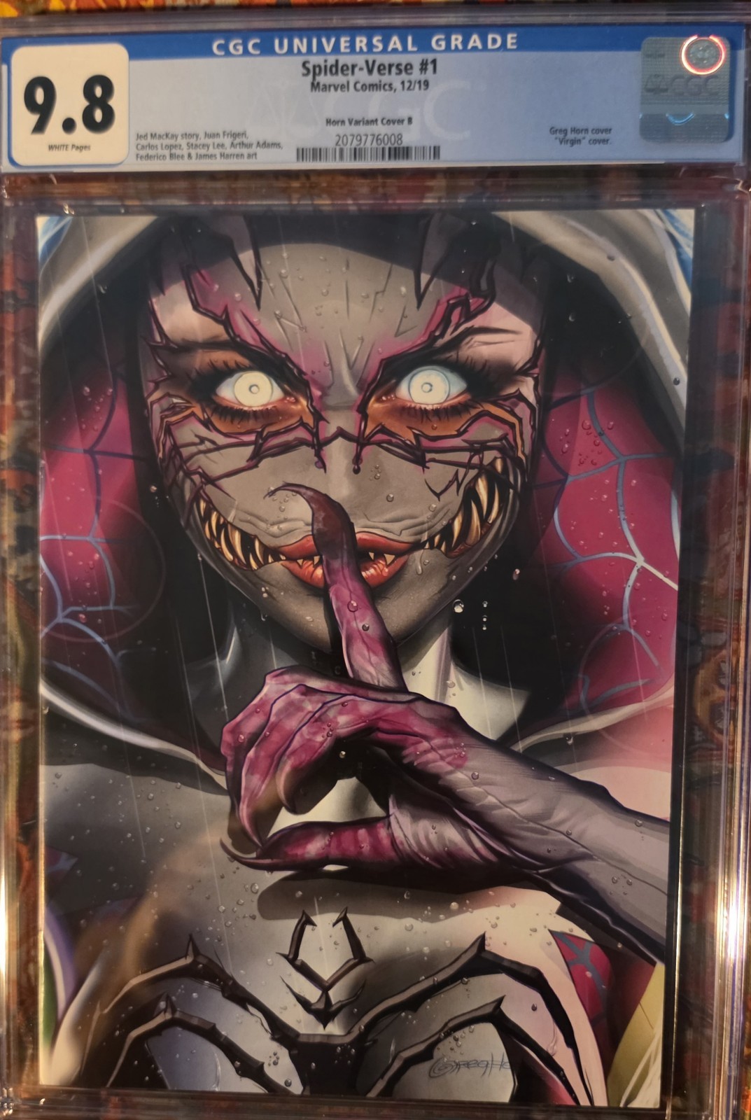 Spider-Verse #1 CGC 9.8 Horn Variant Cover B Virgin Edition 2019 Spider-Verse #1 CGC 9.8 Horn Variant Cover B Virgin Edition 2019