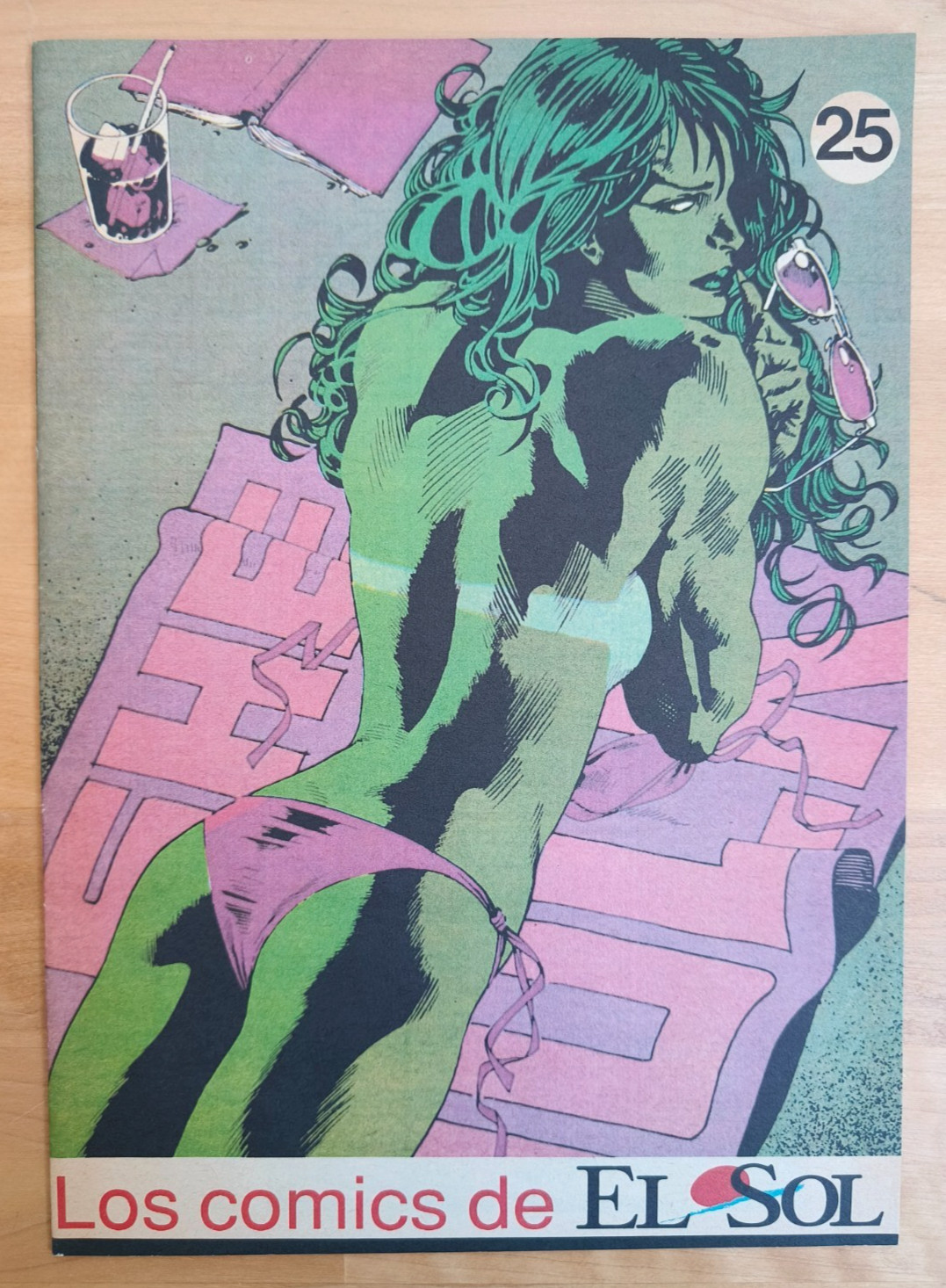 SHE HULK RARE SCARCE 🌞 Sunbathing Cover Spain 1990 - Los Comics de El Sol SHE HULK RARE SCARCE 🌞 Sunbathing Cover Spain 1990 - Los Comics de El Sol