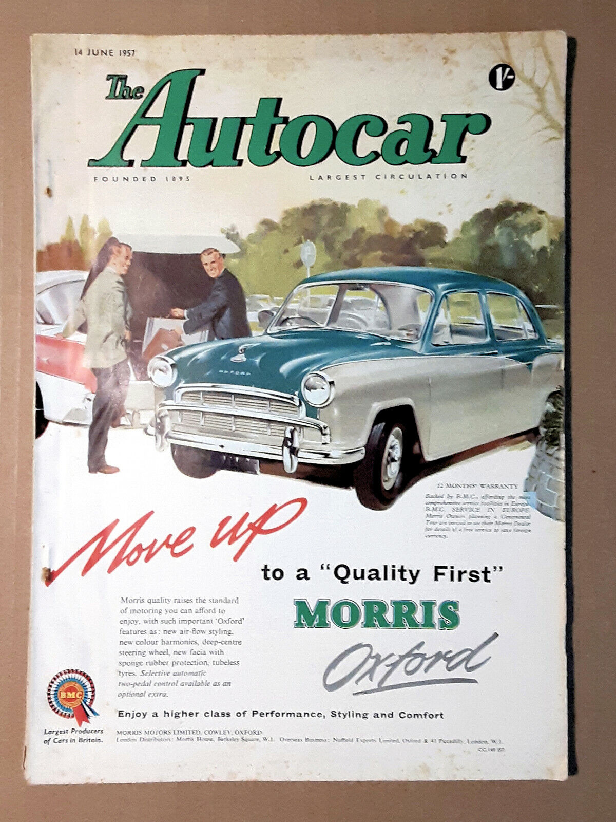 The Autocar June 1957 Original British Car Magazine UK Vintage Car Issue 
