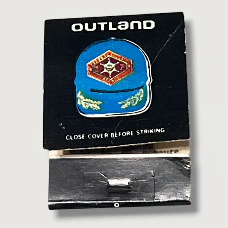 Outland Con Am 27 Hat Offer Vintage Matchbook B78 Outland Con Am 27 Hat Offer Vintage Matchbook B78
