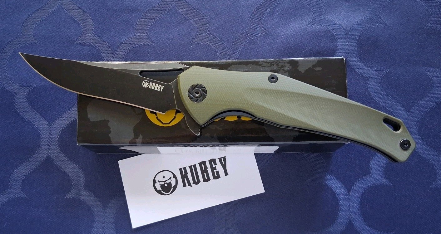 *NEW*🔥 KUBEY Panthera KU150 EDC Folding Knife w/D2 Blade & OD Green G10 Handle *NEW*🔥 KUBEY Panthera KU150 EDC Folding Knife w/D2 Blade & OD Green G10 Handle