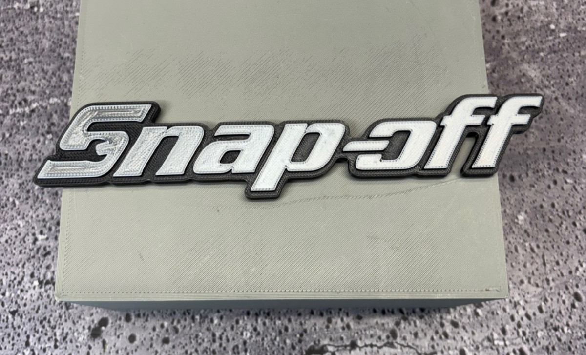 Snap-off 3D Printed Magnet; Toolbox Badge; Made in USA: 7" x 1.5" Snap-off 3D Printed Magnet; Toolbox Badge; Made in USA: 7" x 1.5"