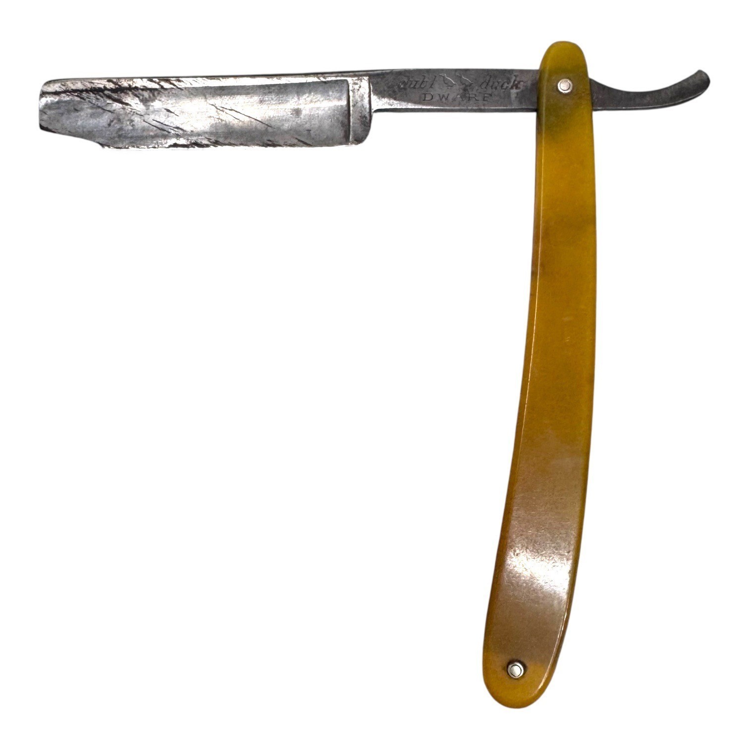 Antique Straight Razor Pearl Duck Dubl Duck Dwarf Solingen Germany Blade READ Antique Straight Razor Pearl Duck Dubl Duck Dwarf Solingen Germany Blade READ