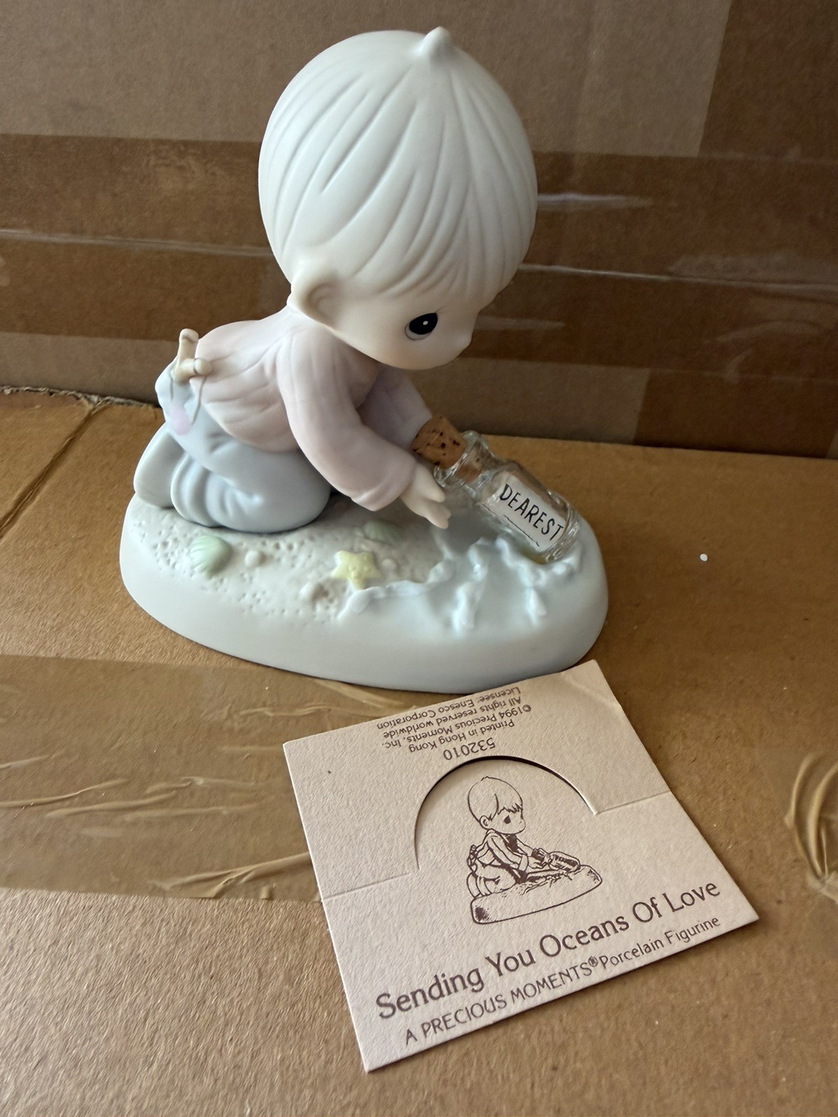 Vintage Enesco Precious Moments, " Sending You Oceans of Love". Vintage Enesco Precious Moments, " Sending You Oceans of Love".
