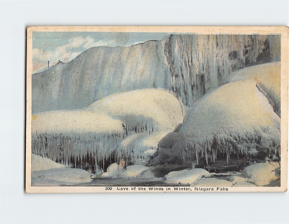 Postcard Cave of the Winds in Winter Niagara Falls New York USA