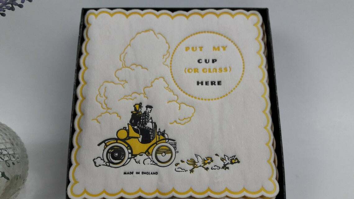 Vintage New 50s 60s Sandwichmats FREUND-MAYER made in England Paper Bar Coasters Vintage New 50s 60s Sandwichmats FREUND-MAYER made in England Paper Bar Coasters