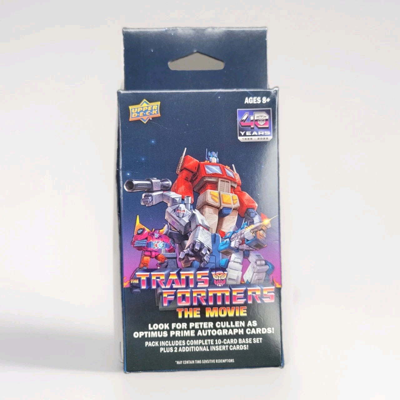 2026 Upper Deck Transformers Movie 40th Anniversary Hanger Box New Unopened Pack 2026 Upper Deck Transformers Movie 40th Anniversary Hanger Box New Unopened Pack