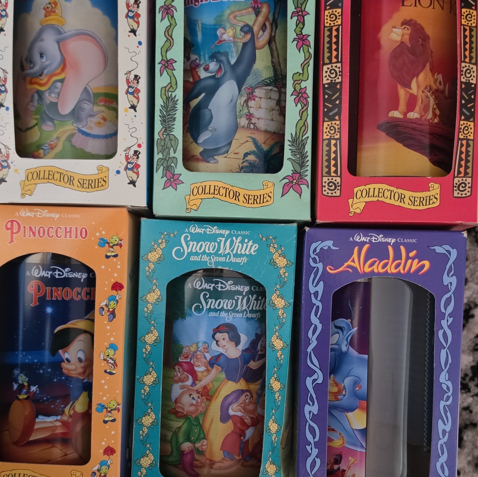 Burger King 1994 Disney Classic Collector Series Glasses Lot 5 Dumbo & More Burger King 1994 Disney Classic Collector Series Glasses Lot 5 Dumbo & More