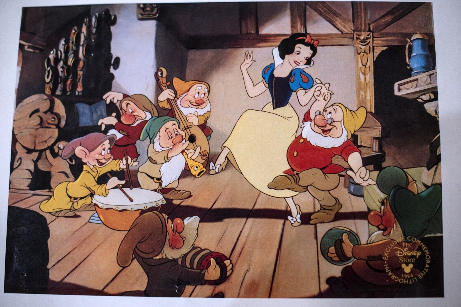 Walt Disney original print Snow white & the 7 dwarfs 1994 commemorative print