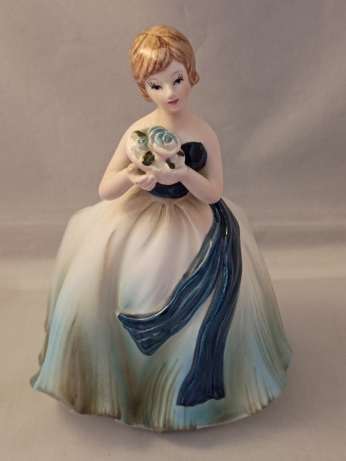 Vintage Napcoware Lady Planter Figurine in Blue Dress W Sash Ribbon C-6362 Japan Vintage Napcoware Lady Planter Figurine in Blue Dress W Sash Ribbon C-6362 Japan