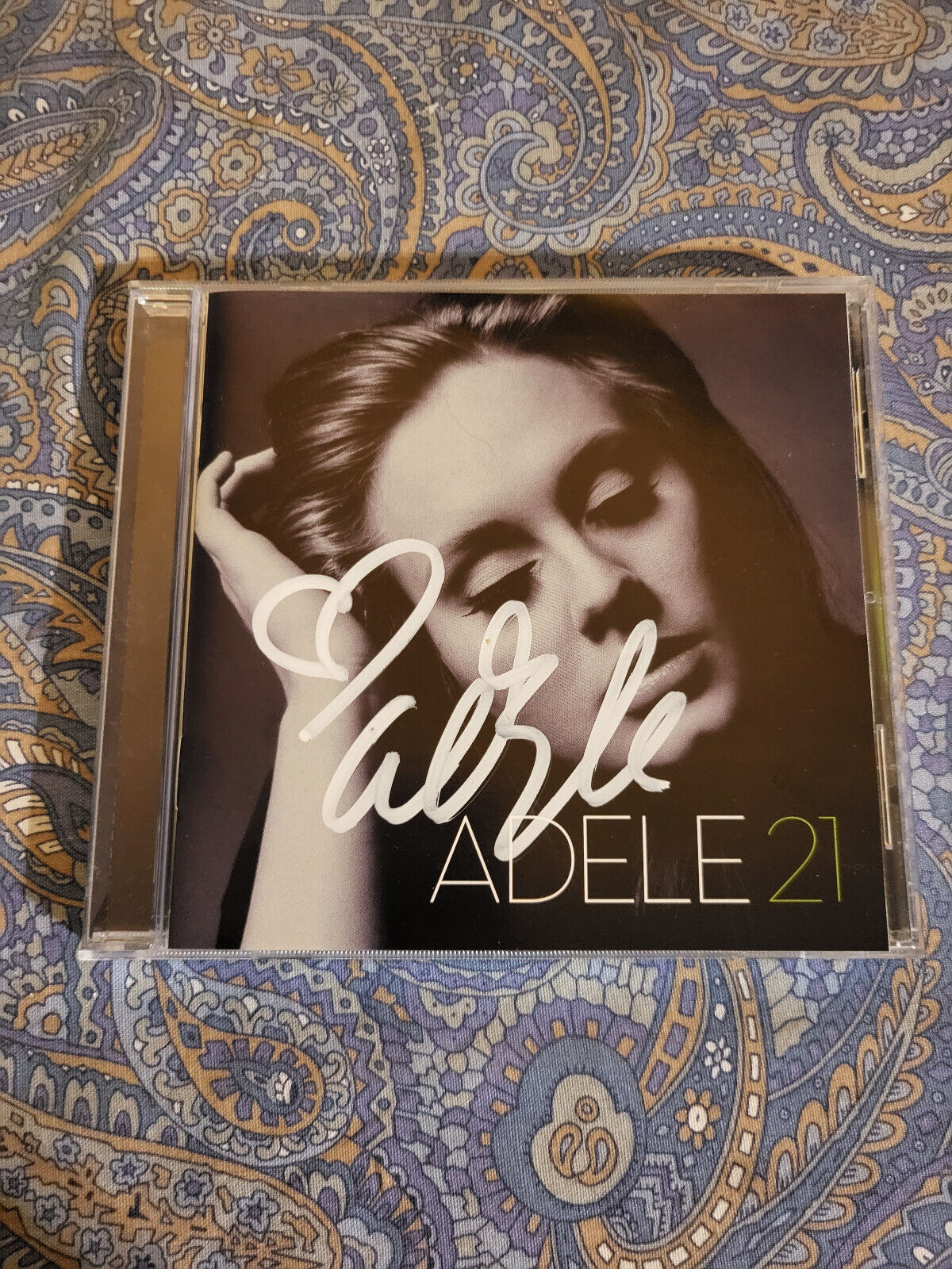 autographed signed CD adele 21
