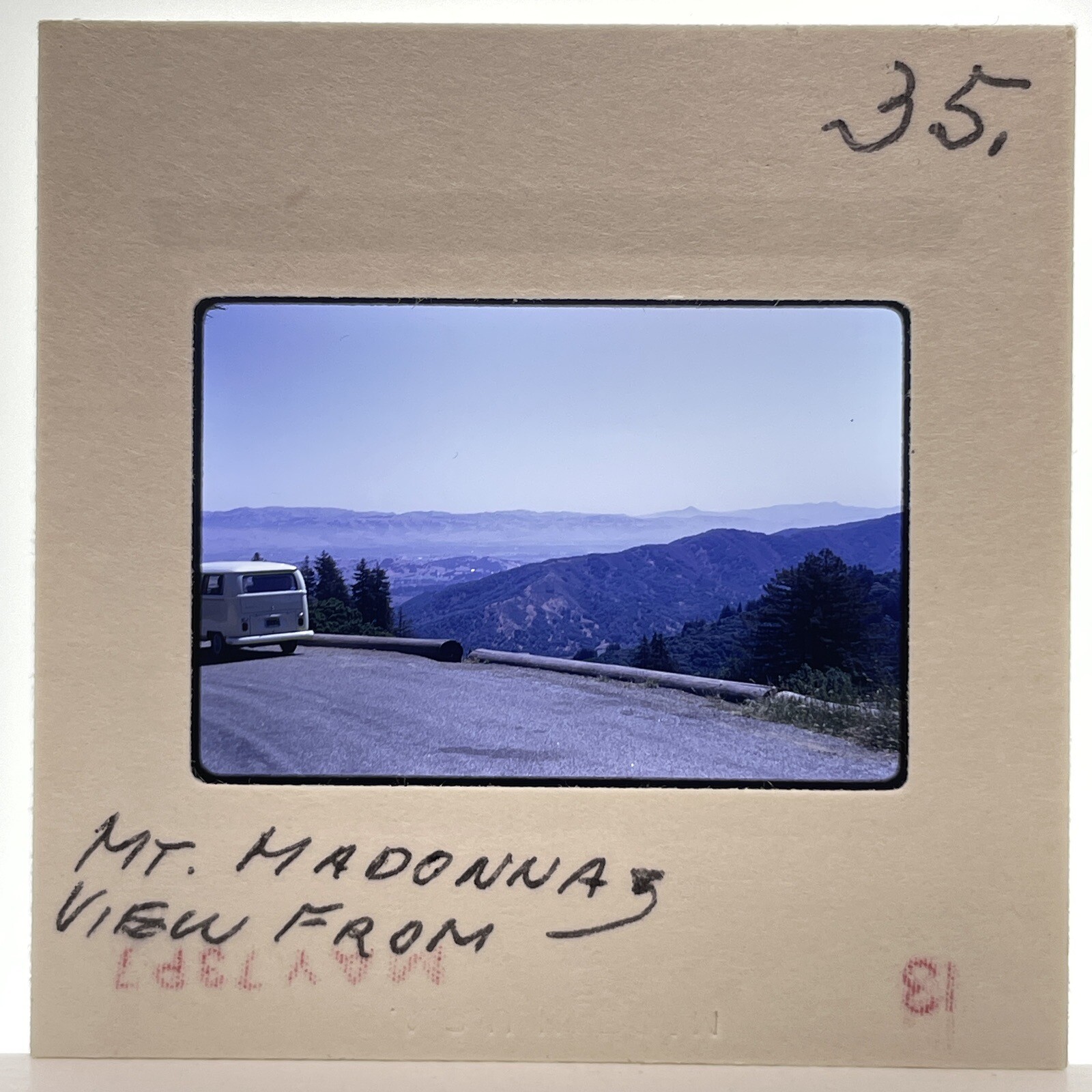 Vtg 70s 35mm Slide View from Mount Madonna Watsonville CA VW Van Bus Vtg 70s 35mm Slide View from Mount Madonna Watsonville CA VW Van Bus